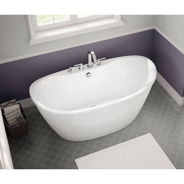 Maax Bathtub Reviews MAAX Sax 60in White Gelcoat/Fiberglass Oval